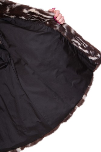 coat skunk fur jacket giacca pelliccia puzzola pelzmantel fourrure sable 臭鼬皮夾克 - Picture 10 of 10