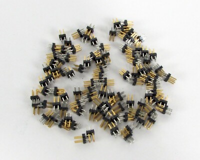 Lot of (100) Connector Header 4 Pins 2 Rows