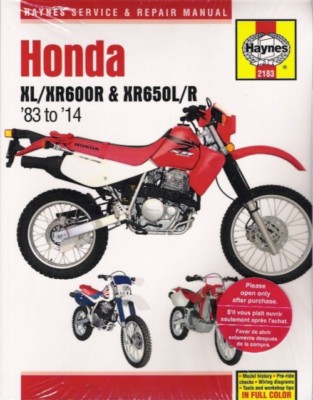 1983-2020 Honda XLR600R XR600R XR650L XR650R Repair Service Shop Manual 23963