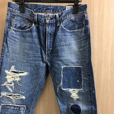 orSlow beams special order Damaged Denim Jeans US size S orSlow beams special order Damaged Denim Jeans US size S