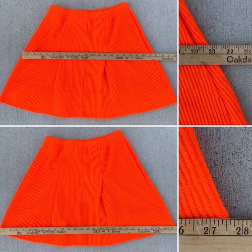Vintage Glenbrooke bright orange sweatshirt with letter i & orange mini skirt - Picture 12 of 12