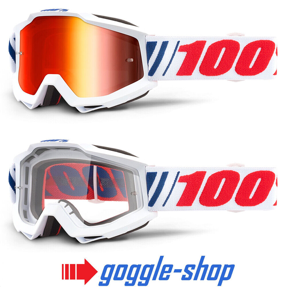 2020 100% Procent ACCURI Motocross MX MTB Okulary - Biały AF066 Natychmiastowa dostawa jest bardzo popularna