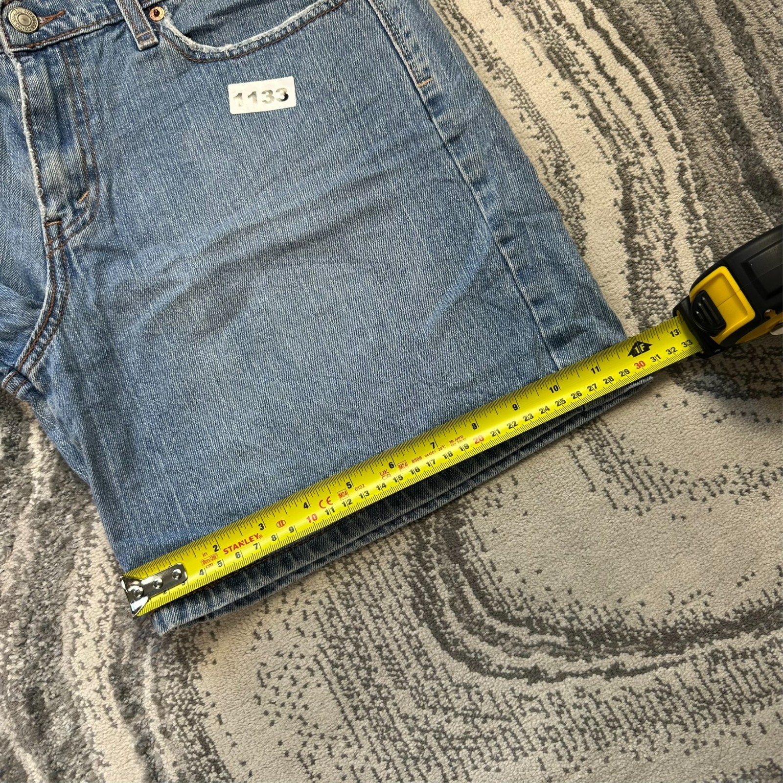Women's VTG Levi's 515 2000's Y2K Blue Mid Rise Stretch Size 12 Denim Shorts image 7