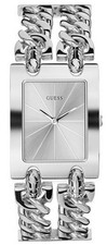 Guess Classic Mod Heavy Metal Silver Tone Quartz 28mm Women's Watch I80305L1