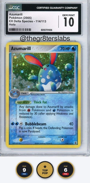 Azumarill Holo 2005 Pokemon EX Delta Species #114/113 CGC10