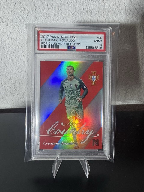 2017 Panini Nobility And Country Cristiano Ronaldo 9B Portugal PSA 9