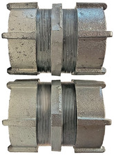 USA Lot of 2 3" Malleable Iron Compression Coupling