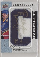 2018-19 Chronology Letterman Letter Relics 8/15 Al MacInnis Patch Auto HOF 00b6