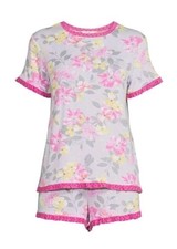 Secret Treasures Women's 2 Piece Knit Pajama Set Shorty Top and Shorts