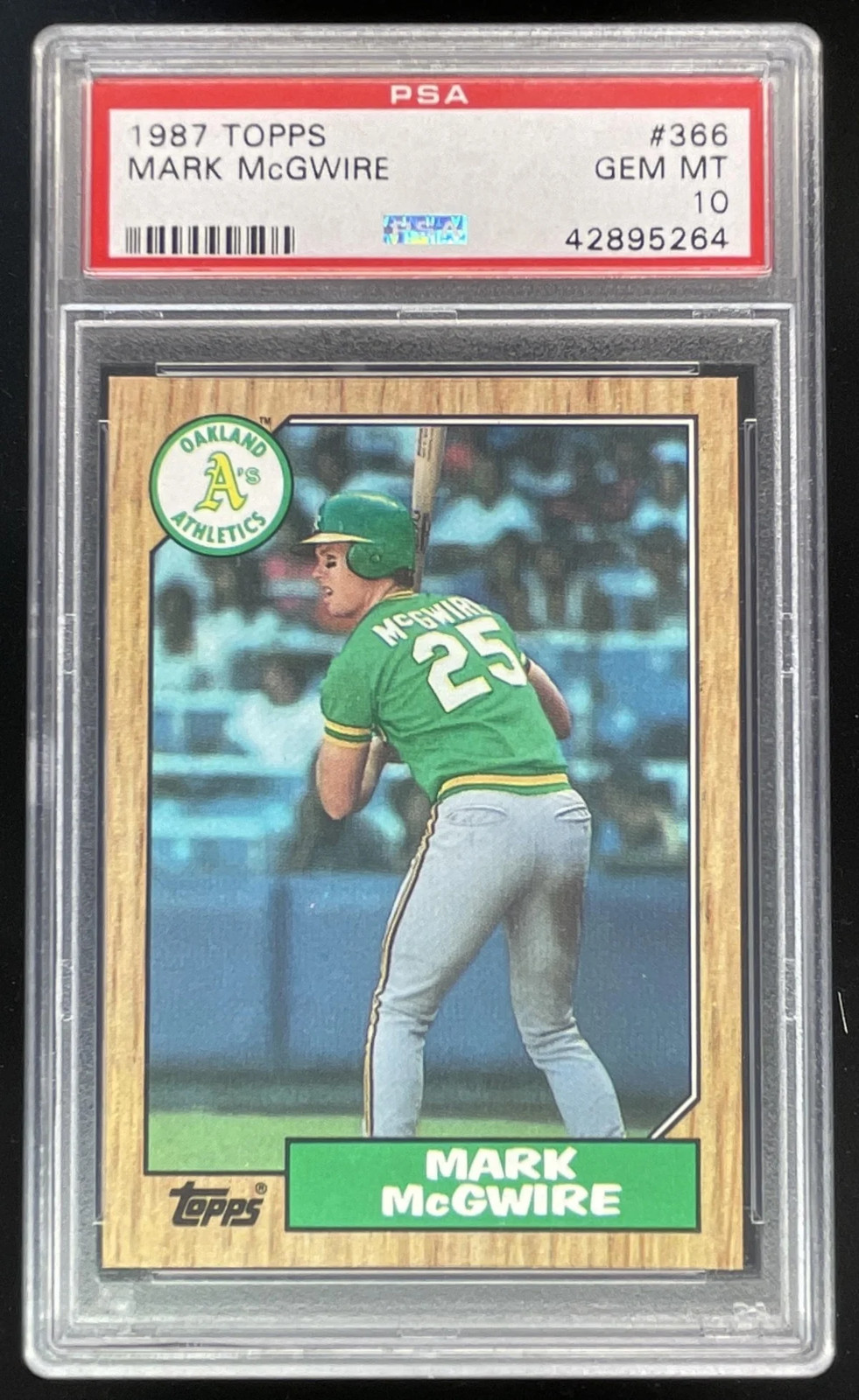 1987 Topps #366 Mark McGwire RC PSA 10