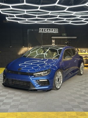 VW SCIROCCO R MK3 FACELIFT FRONT SPLITTER (gloss Black Abs Plastic )