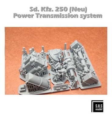 S.B.S Models, 3D038, Sd.Kfz. 250 (Neu) Power transmission sys, 3D gedruckt, 1:35