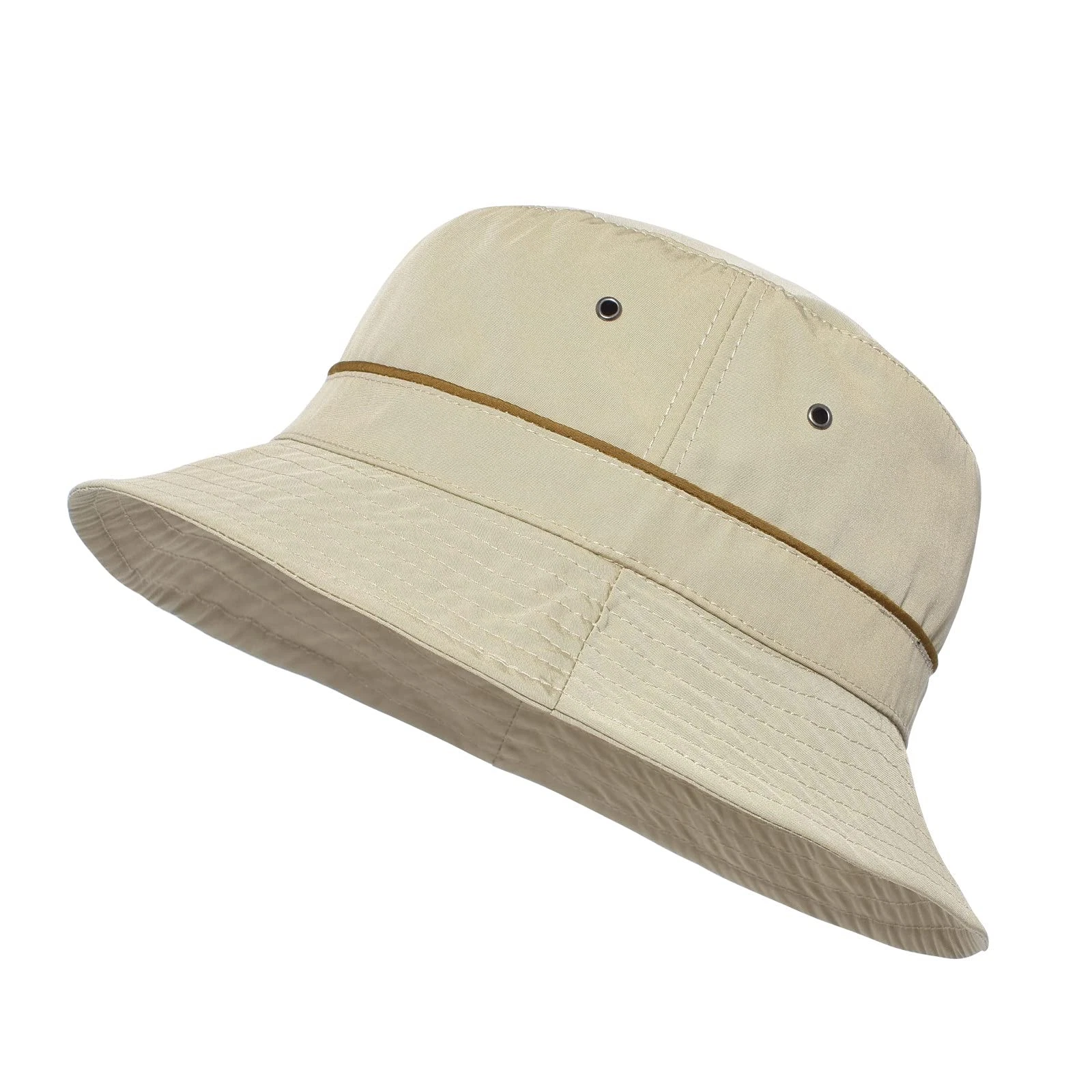 Quick Dry Bucket Hats for Men Outdoor Fisherman Sun Caps (Beige, 7 1/2)