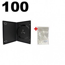 100 ULTRA PREMIUM STANDARD Black Single DVD Cases 14MM 90g 100 OPP Bags