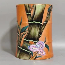 L Beautiful Chinese Qing dynasty Famille Rose Porcelain Brush Pot H15CM