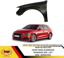 AUDI A3 2012 - 2018 FRONT WING FENDER LEFT PASSENGER SIDE ALUMINIUM OEM QUALITY