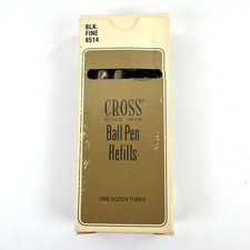 Qty 8 Vintage Original Cross Ball Pen Refill Black Fine 8514 New, Old Stock