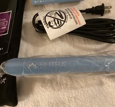 New Sutra Beauty Ceramic Flat Iron Baby Blue Magnetic Plates With Travel Bag