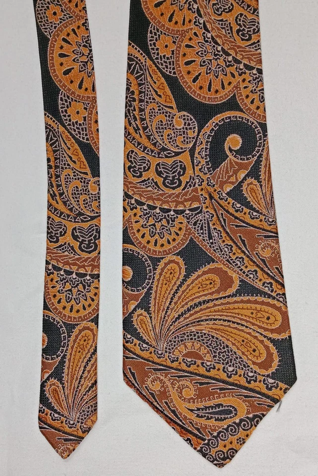 Corbata para hombre vintage Commodore Trevira patrón cachemir Foto 3 de 4