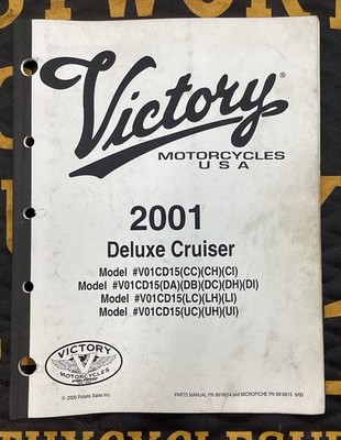 2001 VICTORY DELUXE CRUISER DEALER PARTS MANUAL PN 9916614 ORIGINAL POLARIS OEM