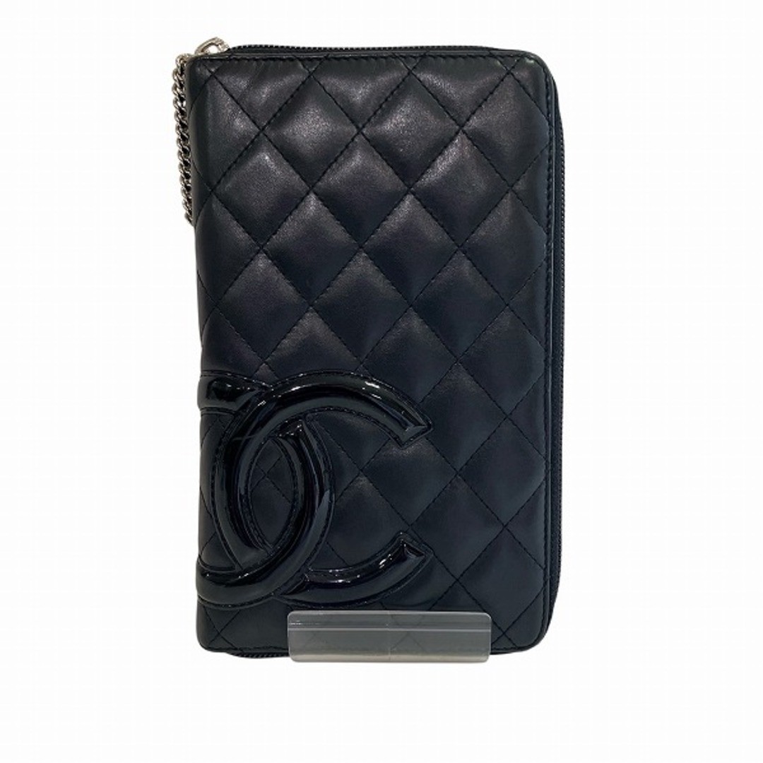 Chanel Cambon Round Zipper Long Wallet A26710 Pre-Owned Women's Organizer