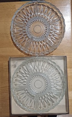 2 X Kabarett 6-geteilt von Meteor, Glasschale, Schale aus Glas