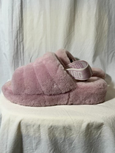 UGG Fluff Yeah Slide Slippers Lavender Shearling Fur Women’s Size 7