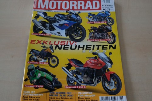1) Motorrad 19/2004 - BMW K 1200 S Motor seziert  - Honda CBR 1000 RR Fireblade