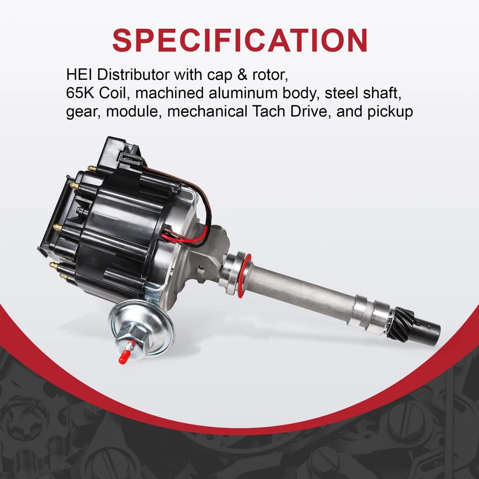 Distribuidor de transmisión de tacómetro HEI para Chevy 327 350 383 para Corvette D33102BK 1962-1974 Foto 4 de 4