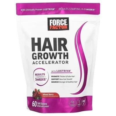Force Factor Hair Growth Accelerator Soft Chews, Hair Growth Vitamins For Women