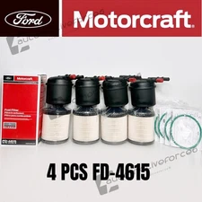 4X Motorcraft FD4615 Diesel Fuel Filter for Ford F-250 Super F-350 6.7L