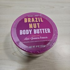 NEW Sealed Trader Joe  s Brazil Nut Body Butter W/A a   Guarana 8 Oz Jar