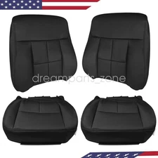 Driver Passenger Bottom Top Seat Cover Black For 2007-2014 Lincoln Navigator