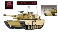 "Rc Panzer \"M1A2 Abrams\" 1:16 Heng Long -Rauch&Sound + Metallgetriebe Und 2,4Ghz"