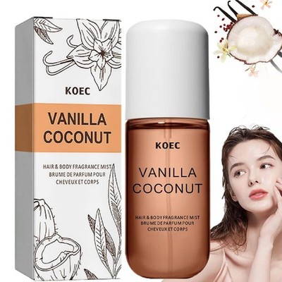 Vanilla Coconut Perfume Vanilla Body and Hair Fragrance Spray Coconut Vanilla