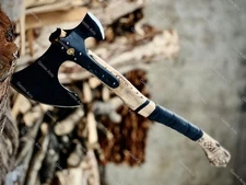 Hand Forged Viking Battle Axe | Medieval Norse Double Edge Throwing Axe Camping