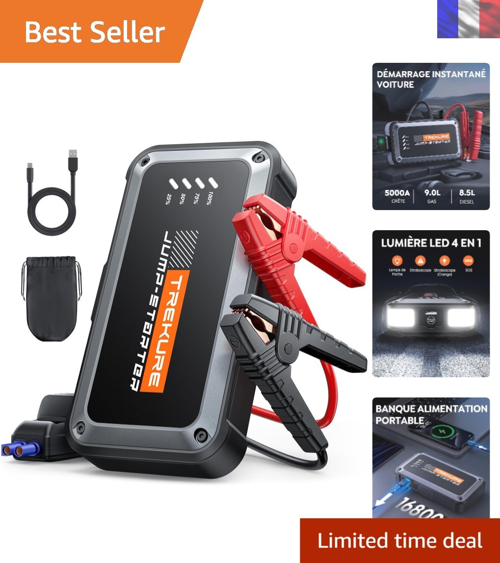 Démarreur automobile compact TREKURE booster de batterie 12V portable