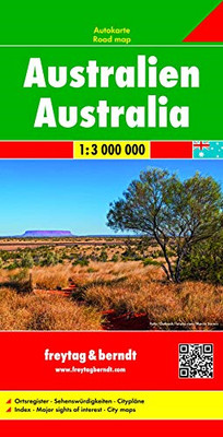 Australia f&b (r) - English, Spanish, French, Italian, German Language Map NEW F