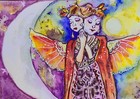 ACEO Original Painting OOAK - Moon Goddess - Bartshe — photo 1