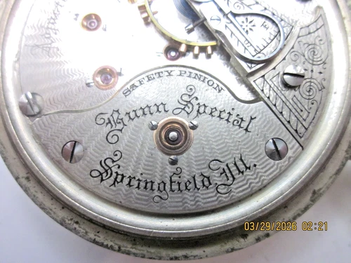ANTIQUE ILLINOIS POCKET WATCH BUNN SPECIAL 24 JEWEL #1480843