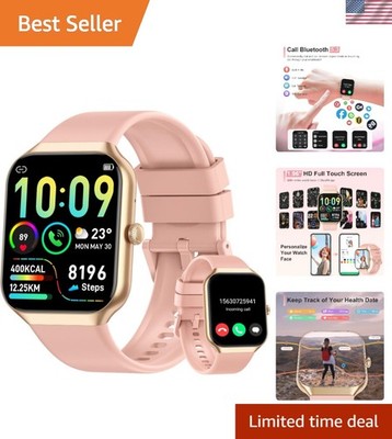 1.96'' HD Touchscreen Smartwatch with 24/7 Heart Rate Monitor &  Waterproof