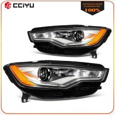 2Pcs Pair Headlights HID/Xenon w/Projector For 2012-2015 Audi A6 S6 Quattro