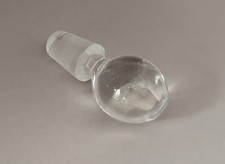 Alter Glasst&ouml;psel St&ouml;psel Karaffe Flacon * farblos 6,2cm &oslash; Schaft 1,4-1,77cm