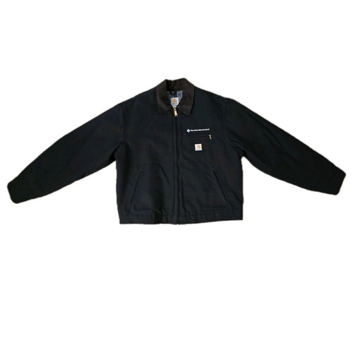 Carhartt Detroit Blanket Lined Jacket J01 BLK Regular EMBROIDERED black 46 NWOT - Picture 2 of 11