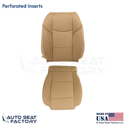 2013-2014 Fits Cadillac ATS Leather Perf Driver Side Seat Covers Caramel