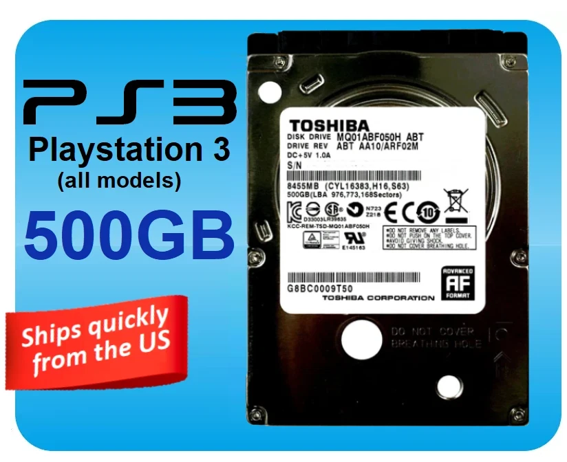 Disco duro interno PS3 500 GB Playstation 3 delgado súper delgado y USB original Foto 4 de 4