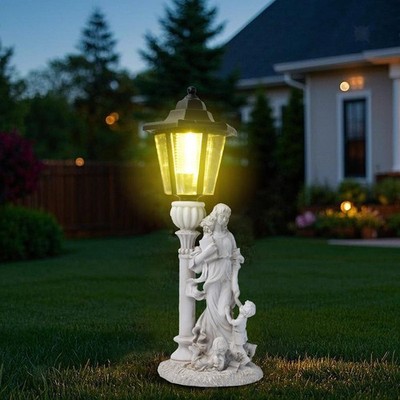 Garten Mama und Kinder Statue Rasen Dekoration Hof Kunst Skulptur