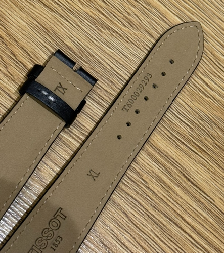 Genuine Original OEM Tissot V8 Black Leather Strap 22mm 18mm 22/18 T600029293 XL - Picture 7 of 7