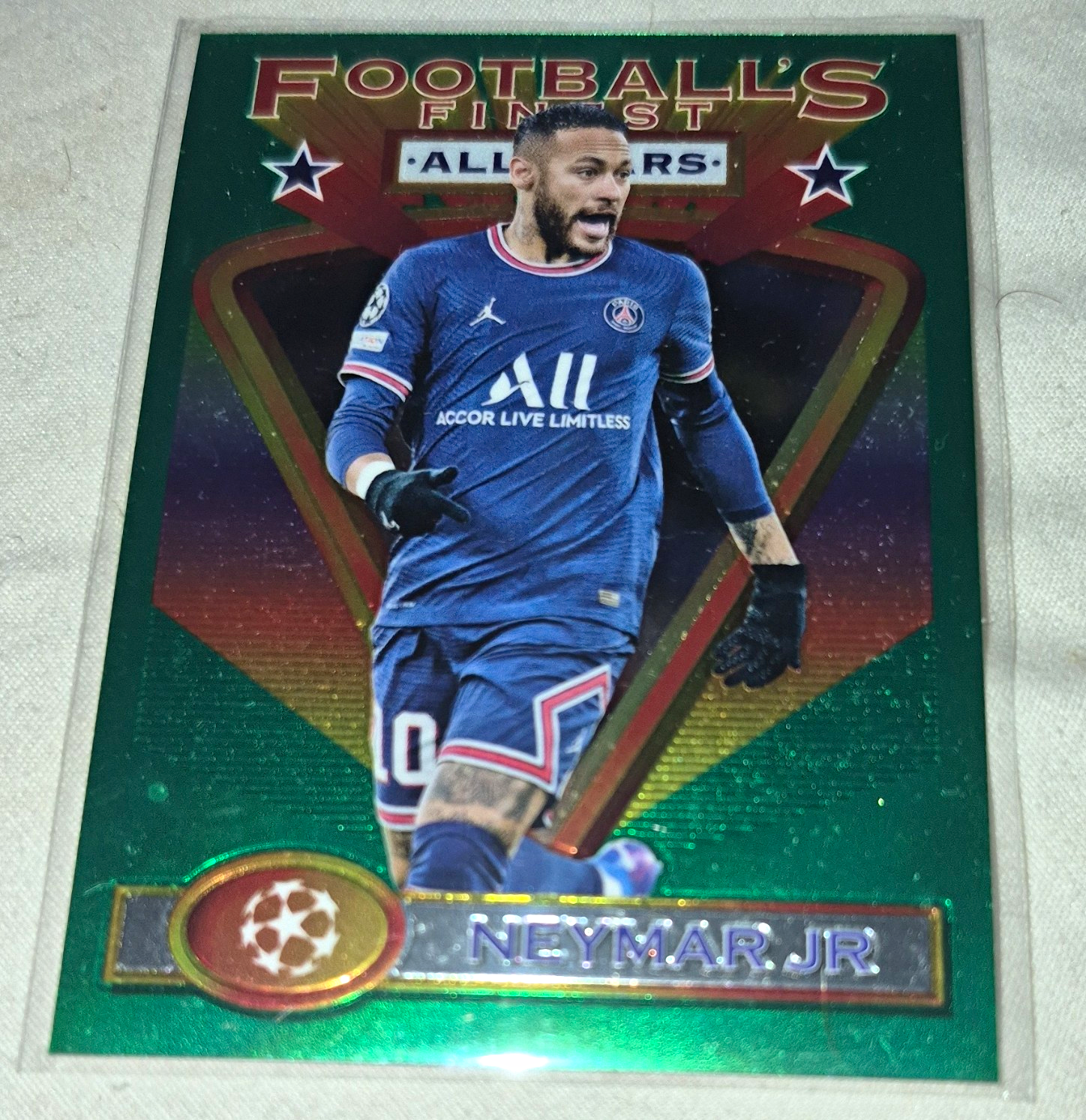 Topps 2021-22 Finest Flashbacks UCL All Stars Neymar Jr PSG #64 Insert