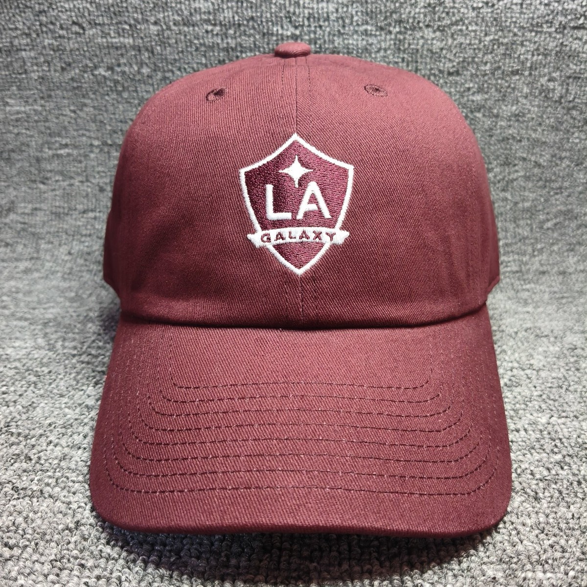 Mitchell & Ness LA Galaxy Burgundy Strapback Baseball Cap Hat